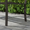 Outsunny 50" Steel Garden Bench Patio Metal Backyard Park Chair Outdoor Seat Furniture, Brown