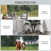 Outsunny Garden Fence, 4 Pack Steel Fence Panels, 11.4' L x 43" H, Rust-Resistant Animal Barrier, Decorative Border Flower Edging for Yard, Patio, Outdoor Decor, Swirl Vines