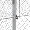 PawHut Outdoor Dog Kennel Dog Run with Waterproof, UV Resistant Cover for Medium and Large Sized Dogs, 13.1' x 7.5' x 4.9', Silver