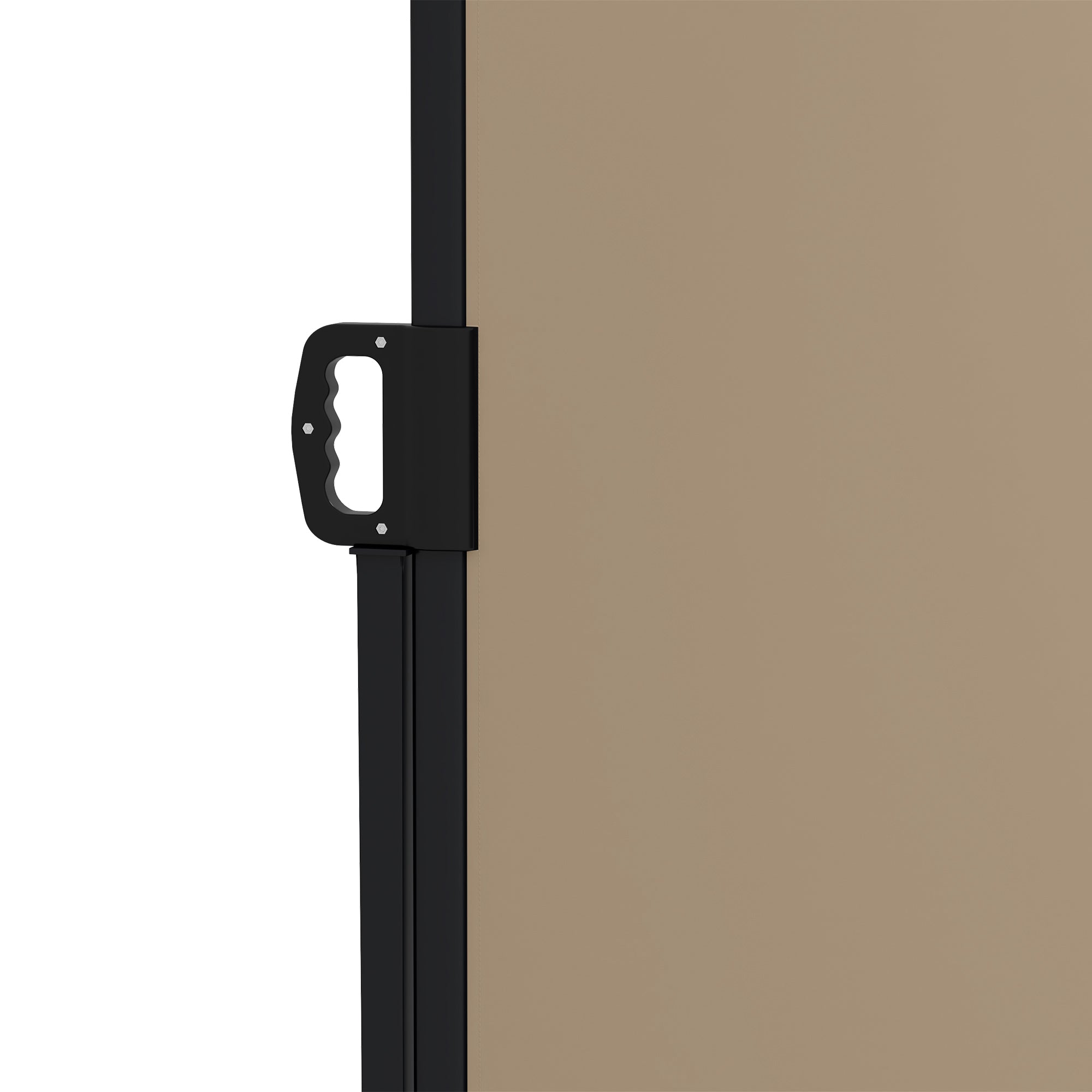 Outsunny 13' x 6' Retractable Side Awning, Garden Privacy Screen Divider, Full Cassette Windbreaker for Hot Tub, Balcony, Terrace, Pool, Khaki