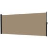 Outsunny 13' x 6' Retractable Side Awning, Garden Privacy Screen Divider, Full Cassette Windbreaker for Hot Tub, Balcony, Terrace, Pool, Khaki