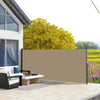 Outsunny 13' x 6' Retractable Side Awning, Garden Privacy Screen Divider, Full Cassette Windbreaker for Hot Tub, Balcony, Terrace, Pool, Khaki