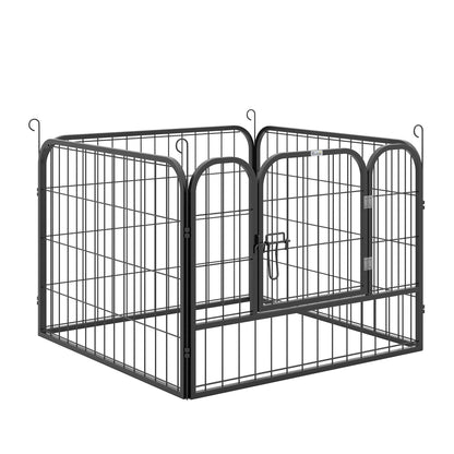PawHut Heavy Duty Dog Playpen, 4 Panel Puppy Pen, Foldable Dog Kennel Both Indoor Outdoor Use Collapsible Design 82L x 82W x 60H (cm)