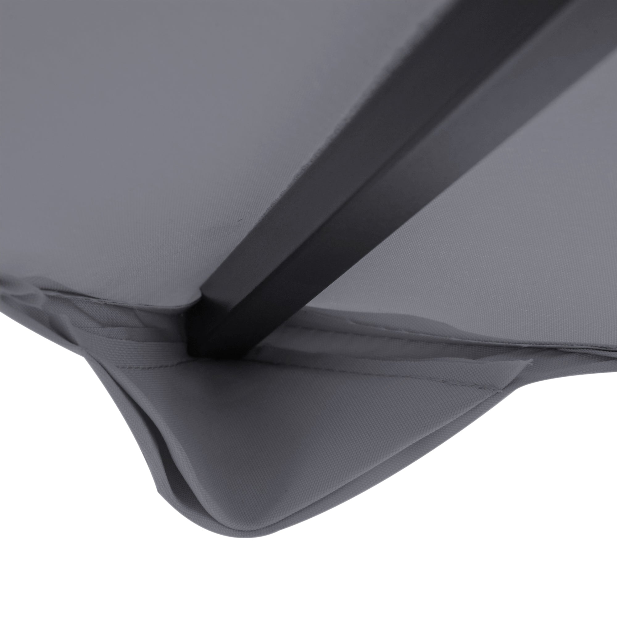 Outsunny 9.8' x 9.8' Square 2-Tier Gazebo Canopy Replacement Top Cover Outdoor Garden Sun Shade, Dark Grey