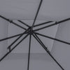 Outsunny 9.8' x 9.8' Square 2-Tier Gazebo Canopy Replacement Top Cover Outdoor Garden Sun Shade, Dark Grey