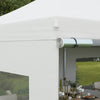 Outsunny 20' x 10' Pop Up Canopy Tent Instant Folding Shelter Gazebo with Removable Sidewalls, 6 Windows, 4 Sand Weights Bags and Carrying Bag, White