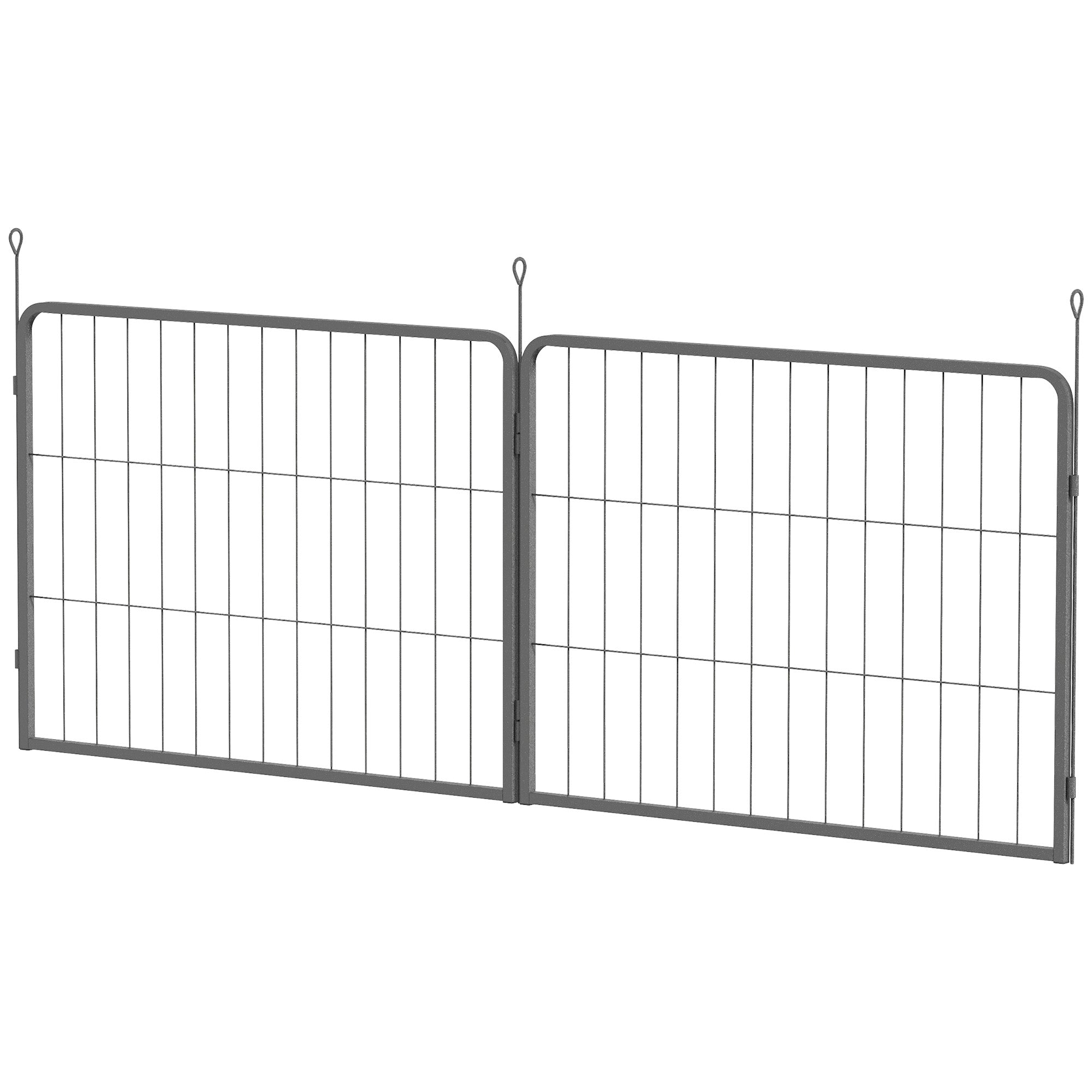 PawHut 2 Piece Dog Pen Expansion Pack for 60cm High Pet Playpen with 3 Connecting Stakes, Puppy Pen for Small Dogs