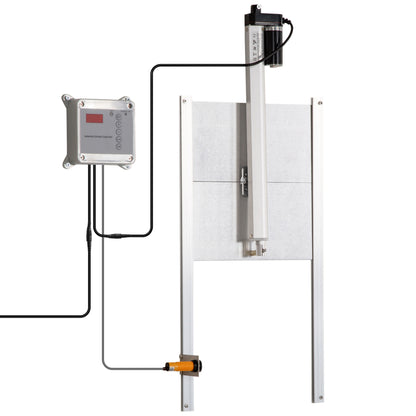 PawHut Automatic Chicken Coop Door Opener with Timer, Light Sensor, Infrared Sensor Safety Mechanism, Aluminum Weatherproof Chicken Door with Remote Controls and 14V DC Power Supply, Silver