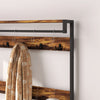 HOMCOM Coat Rack with 2 Fabric Drawers, Modern 4-in-1 Hall Tree with Entryway Bench, 15 Hooks for Hallway, Living Room and Bedroom, Rustic Brown