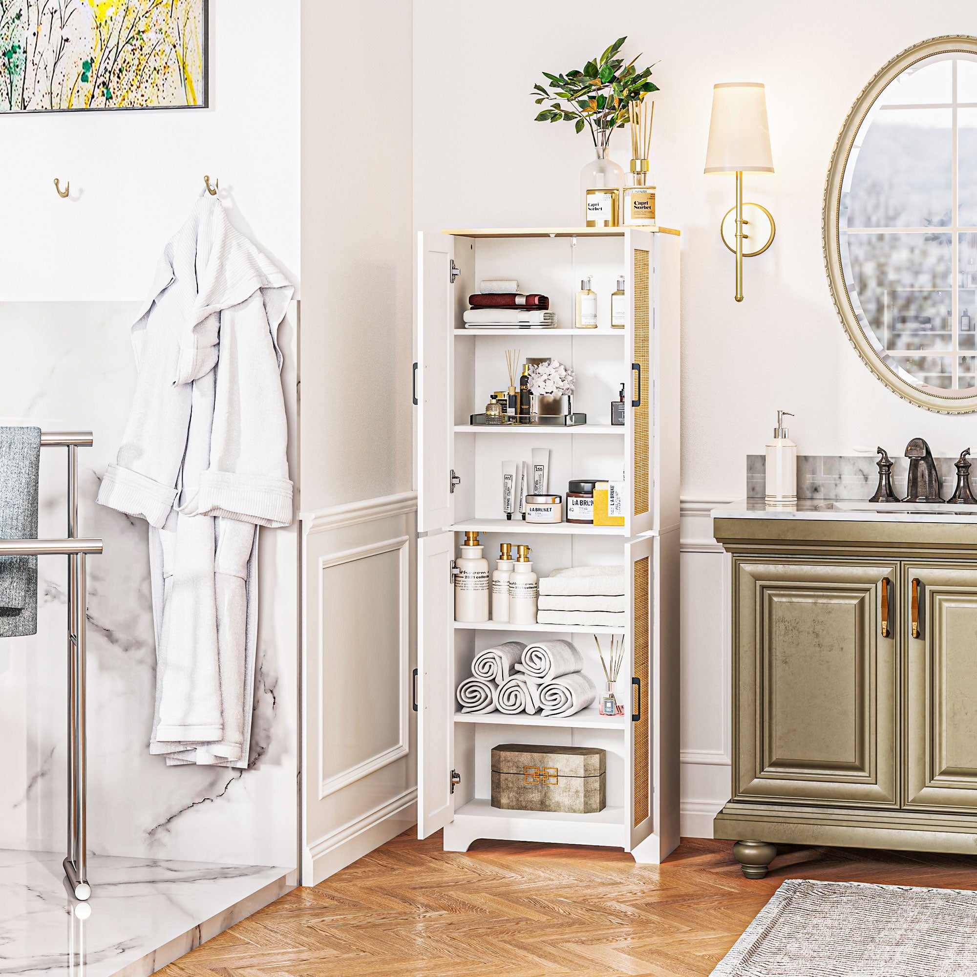 HOMCOM Kitchen Pantry Cabinet, 67