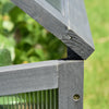 Outsunny 39" x 26" x 16" Wooden Cold Frame with Openable and Tilted Top Cover, Small Polycarbonate Planter Box for Flowers, Vegetables, Plants, Grey