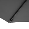 Outsunny 9.7ft Offset Patio Umbrella, Hanging Cantilever Parasol with Crank Handle, 8 Ribs and Cross Base for Outdoor, Sun Shade, Grey