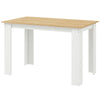 HOMCOM Modern Dining Table for 4-6 People, Kitchen Table with Veneered Tabletop for Dining Room, Living Room, Oak