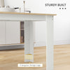 HOMCOM Modern Dining Table for 4-6 People, Kitchen Table with Veneered Tabletop for Dining Room, Living Room, Oak