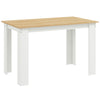 HOMCOM Modern Dining Table for 4-6 People, Kitchen Table with Veneered Tabletop for Dining Room, Living Room, Oak