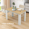 HOMCOM Modern Dining Table for 4-6 People, Kitchen Table with Veneered Tabletop for Dining Room, Living Room, Oak