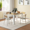 HOMCOM Modern Dining Table for 4-6 People, Kitchen Table with Veneered Tabletop for Dining Room, Living Room, Oak