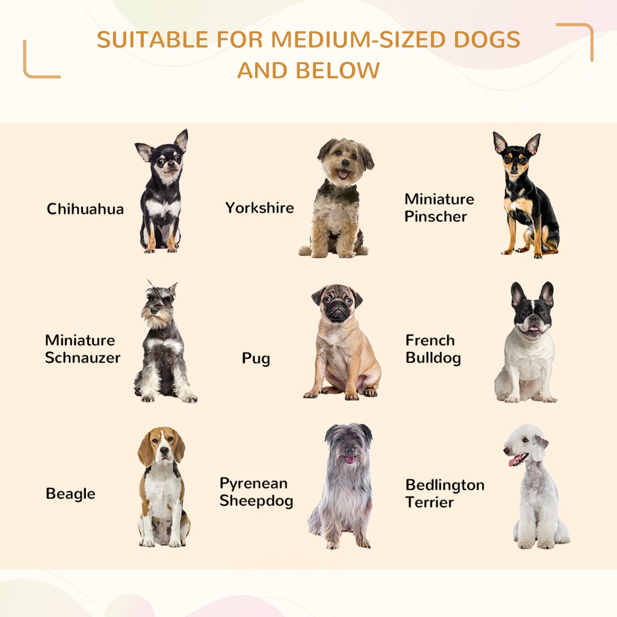 PawHut Foldable Gate with Ultra-Stable Feet, Medium & Small Dog Gate Freestanding with Two-Way Hinges, Wooden Dog Gate Dog Accessories