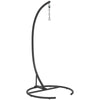 Outsunny Hanging Hammock Chair Stand Only with Round Base, Heavy Duty 330 lbs. Capacity Swing Stand Only, Steel C Stand for Swing/Egg/Hammock Chair, Indoor and Outdoor, Black