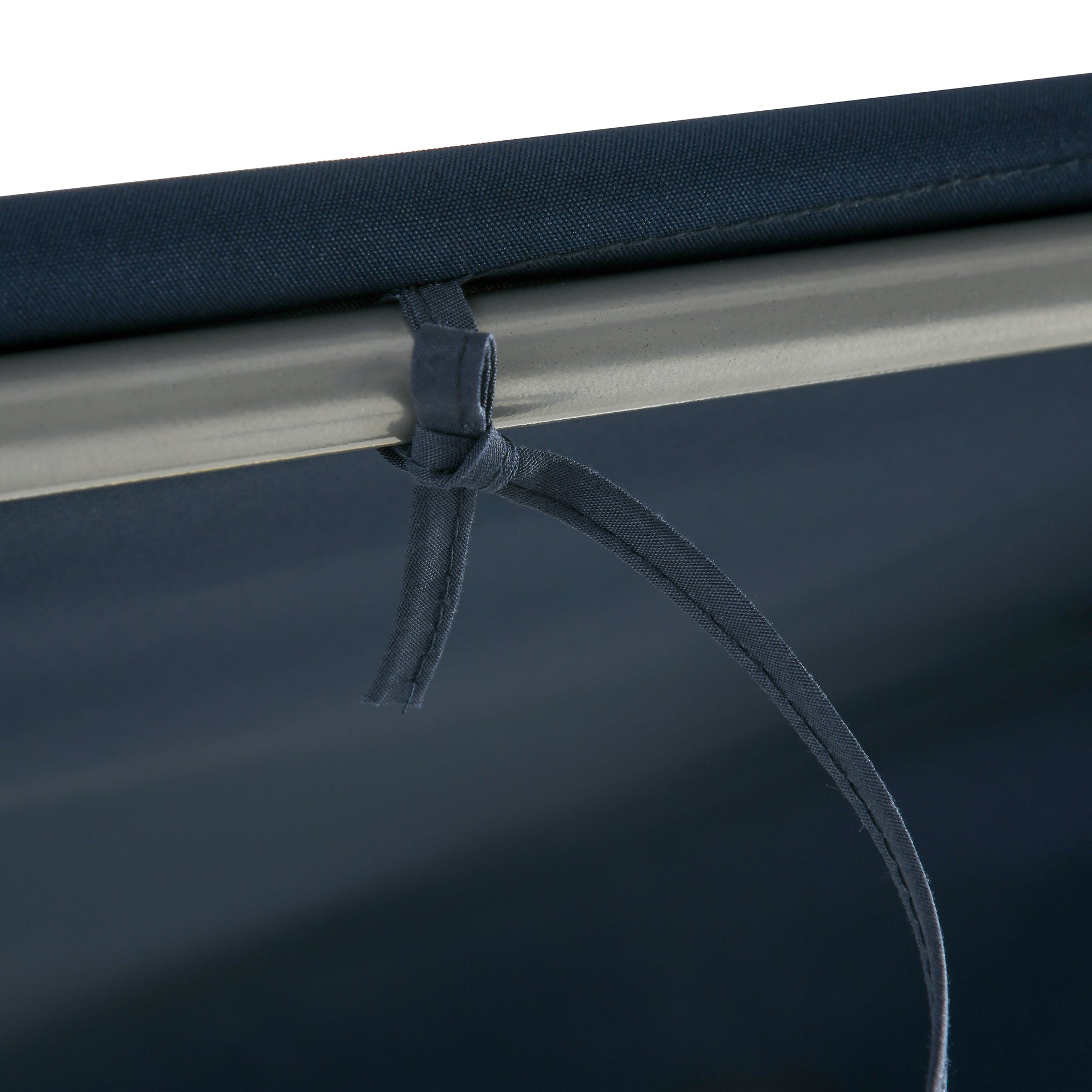 Outsunny 3 Person Patio Swing Seats with Adjustable Canopy Outdoor Swing Chair Bench for Garden, Poolside, Dark Blue