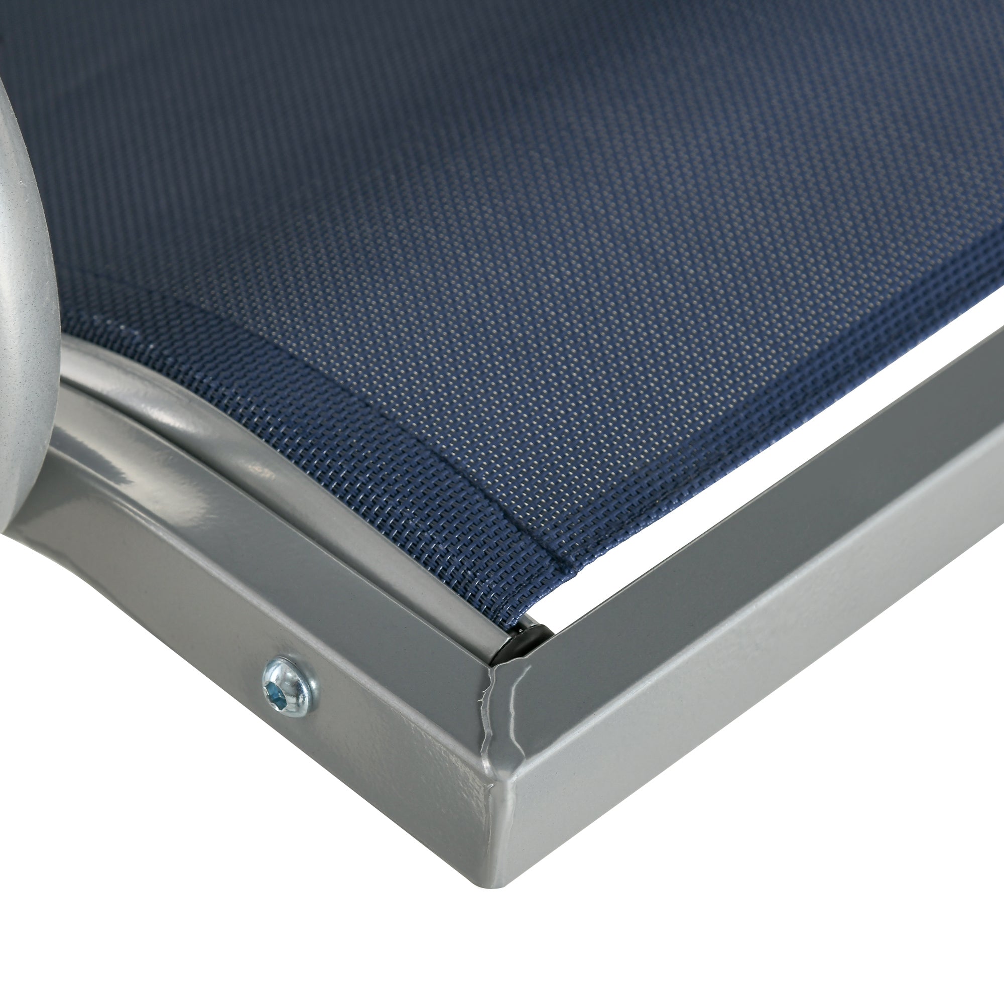 Outsunny 3 Person Patio Swing Seats with Adjustable Canopy Outdoor Swing Chair Bench for Garden, Poolside, Dark Blue