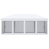 Outsunny 10' x 20' Pop Up Canopy Tent Gazebo with Removable Mesh Sidewall Netting, Carry Bag for Backyard Patio Outdoor, Cream White