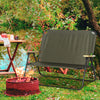 Outsunny Double Folding Chair, Loveseat Camping Chair for 2 Person, Portable Outdoor Chair with Wood Armrest for Fishing Travel, Green