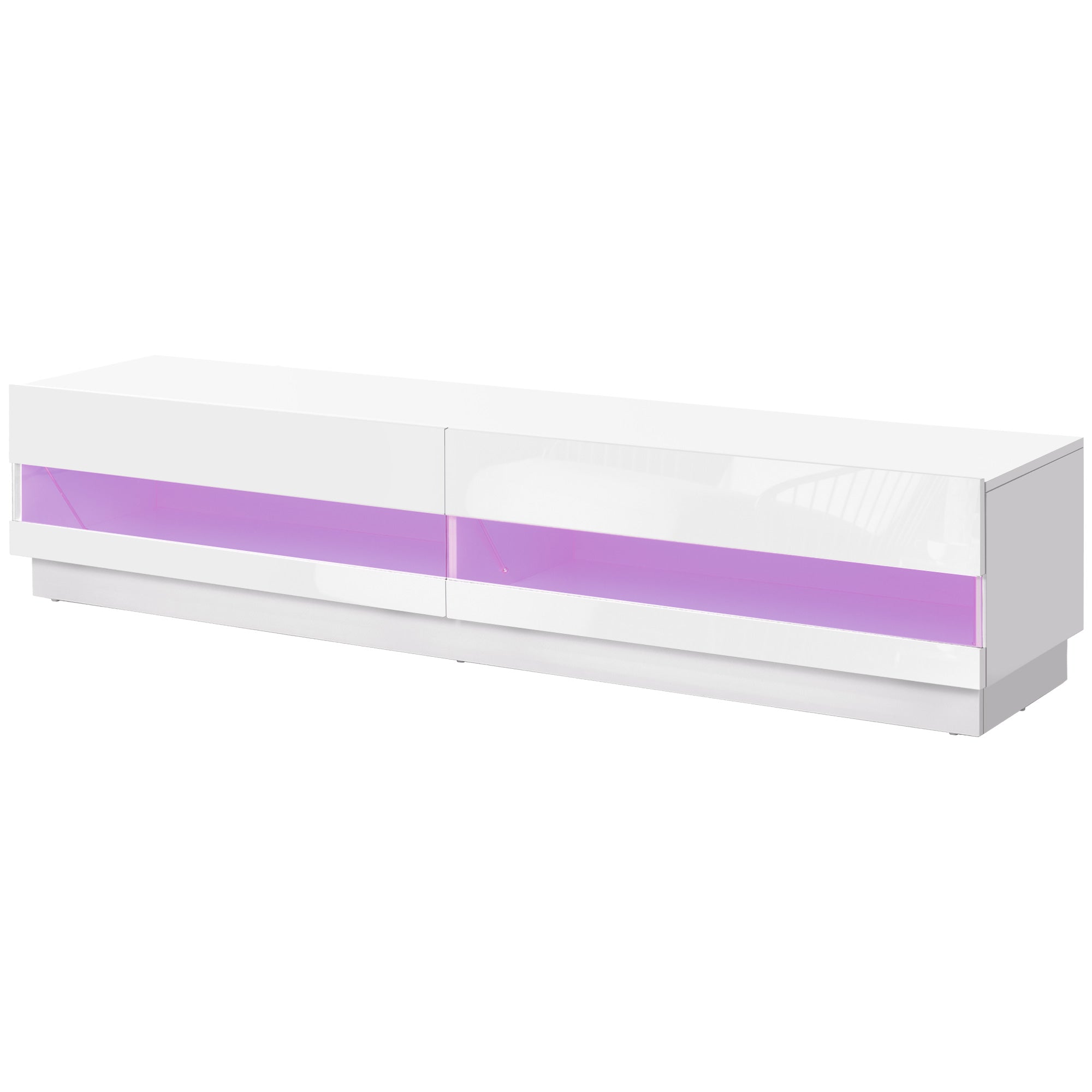 HOMCOM High Gloss TV Stand Cabinet for TVs up to 75