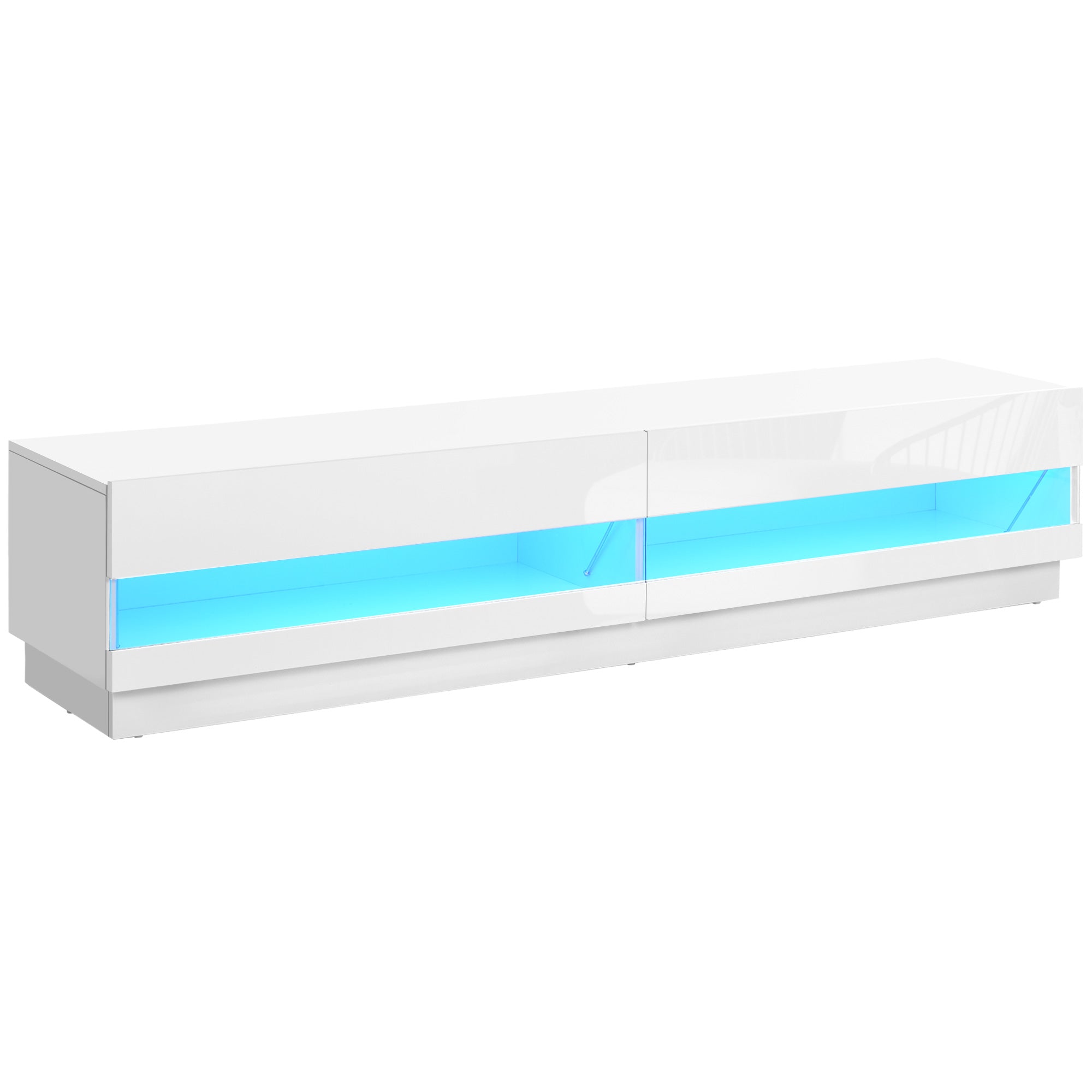 HOMCOM High Gloss TV Stand Cabinet for TVs up to 75