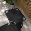 Outsunny Folding Chaise Lounge with Adjustable Sunroof, Outdoor Quick Dry Padded Tanning Chairs with Headrest, Reclining Back Outdoor Lounge Chair, for Beach, Yard, Patio, Black