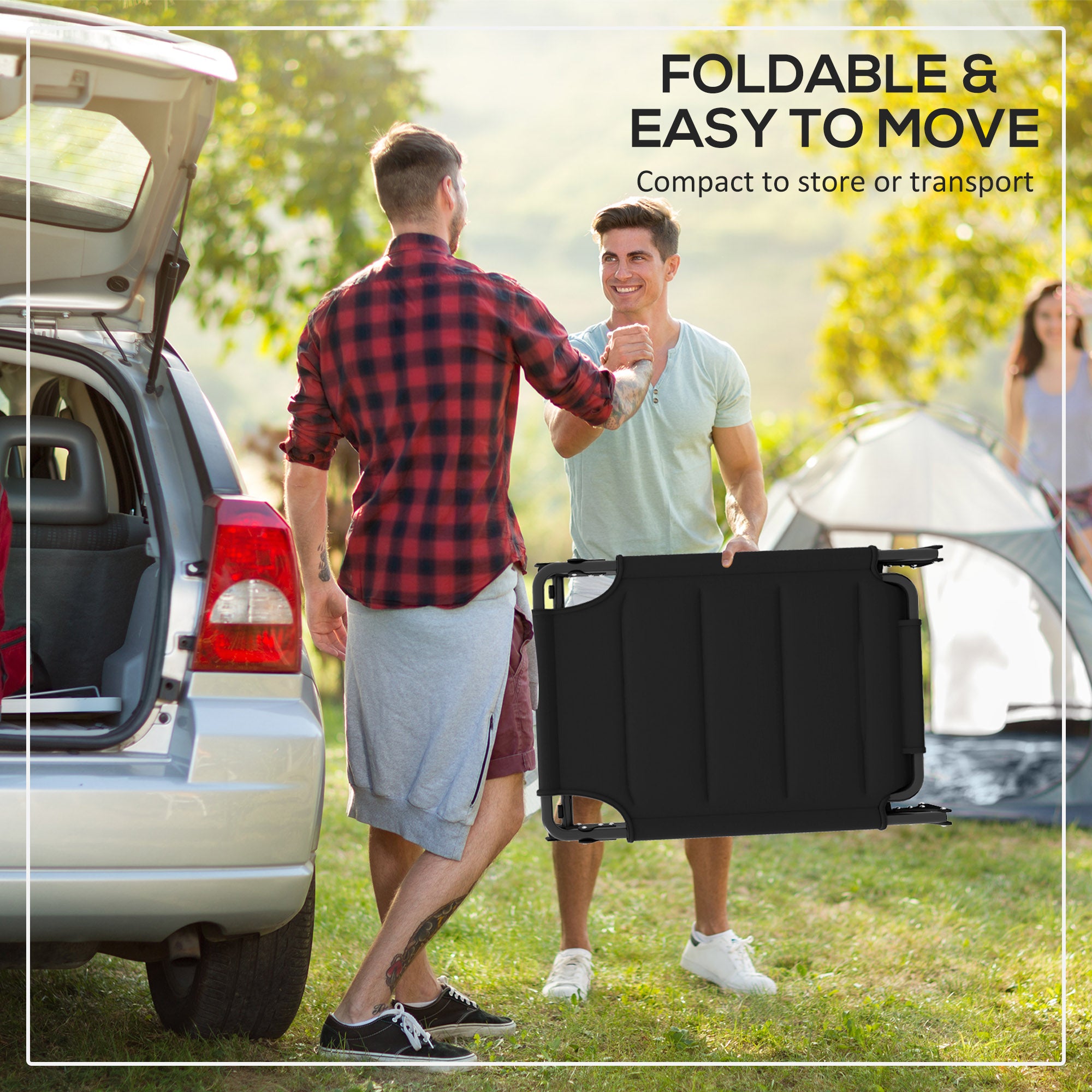 Outsunny Folding Chaise Lounge with Adjustable Sunroof, Outdoor Quick Dry Padded Tanning Chairs with Headrest, Reclining Back Outdoor Lounge Chair, for Beach, Yard, Patio, Black