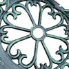 Outsunny 40" Outdoor Garden Bench, Cast Aluminum Antique Rose Style Patio Garden Park Loveseat Bench for Backyard, Porch, Balcony, Lawn, Green