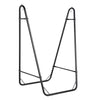 Outsunny Patio Hammock Chair with U Shape Stand, Outdoor Hammock Swing Hanging Lounge Chair with Side Pocket, Cream White