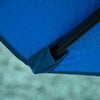 Outsunny 10ft Offset Patio Umbrella with Base, Garden Hanging Parasol with Crank, Banana Cantilever Umbrella Sun Shade, Blue