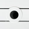 Outsunny Outdoor Side Table, Patio End Table with Umbrella Hole, Small Coffee Table with Steel Frame for Balcony, White