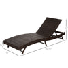 Outsunny Wicker Patio Lounger, Outdoor S Shape Recliners Lounge Chair w/ 5-Level Adjustable Backrest, Soft Padded Cushion for Outdoor Use, Cream White