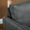 HOMCOM 56" Loveseat Sofa with Back Cushions and Pillows, Modern Love Seats Furniture, Upholstered 2 Seater Couch with Solid Wood Frame and Steel Legs for Living Room, Dark Grey
