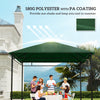 Outsunny 9.8' x 9.7' Square Gazebo Canopy Replacement UV Protected Top Cover Sun Shade Green