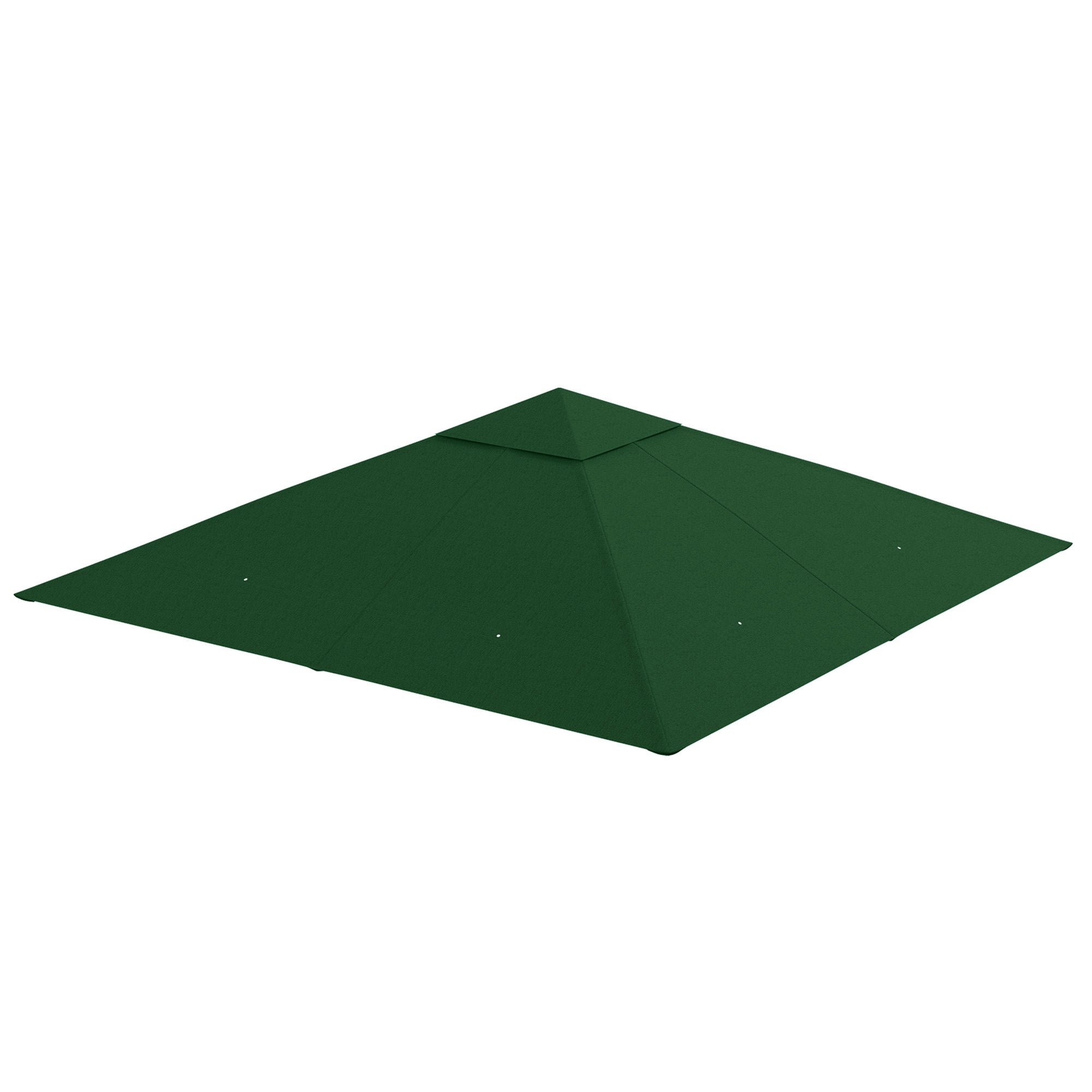 Outsunny 9.8' x 9.7' Square Gazebo Canopy Replacement UV Protected Top Cover Sun Shade Green