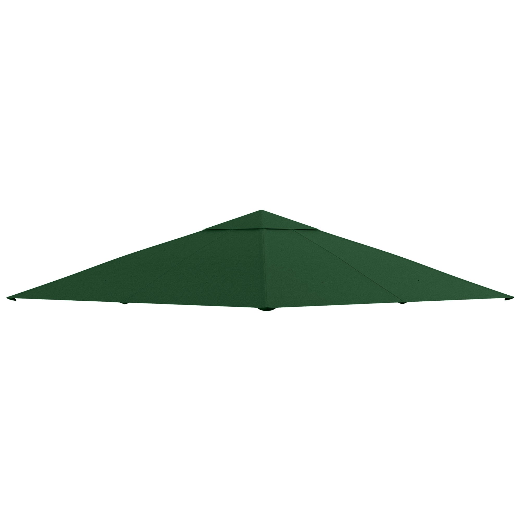 Outsunny 9.8' x 9.7' Square Gazebo Canopy Replacement UV Protected Top Cover Sun Shade Green
