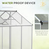 Outsunny 6' x 6' x 6.4' Walk-in Garden Greenhouse Polycarbonate Panels Plants Flower Growth Shed Cold Frame Outdoor Portable Warm House Aluminum Frame, Silver