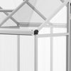 Outsunny 6' x 6' x 6.4' Walk-in Garden Greenhouse Polycarbonate Panels Plants Flower Growth Shed Cold Frame Outdoor Portable Warm House Aluminum Frame, Silver