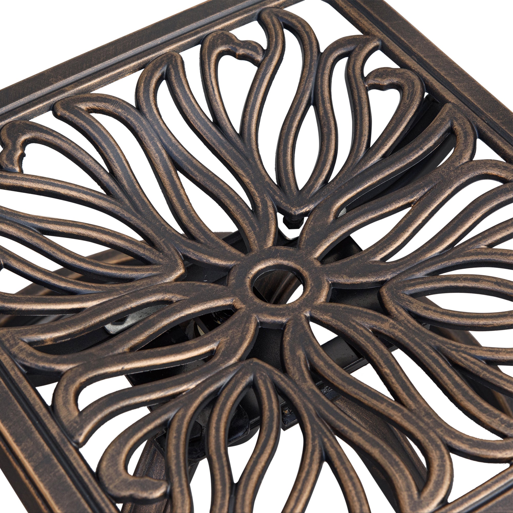 Outsunny 2-Piece Outdoor Bistro Set, 360° Swivel Rocking Chairs with Cushion, Aluminum Frame, Yard, Lawn, Porch, Garden Furniture, Bronze