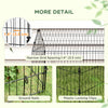 PawHut 87" Small Animal Cage, Pet Playpen for Chicken, Rabbits, Chinchillas, Outdoor Small Animal Playpen with Spire Roof, Silver