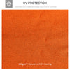 Outsunny 9.8' x 9.7' Square Gazebo Canopy Replacement UV Protected Top Cover Sun Shade Orange