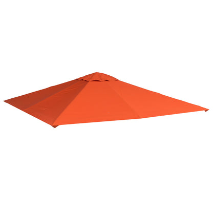 Outsunny 9.8' x 9.7' Square Gazebo Canopy Replacement UV Protected Top Cover Sun Shade Orange