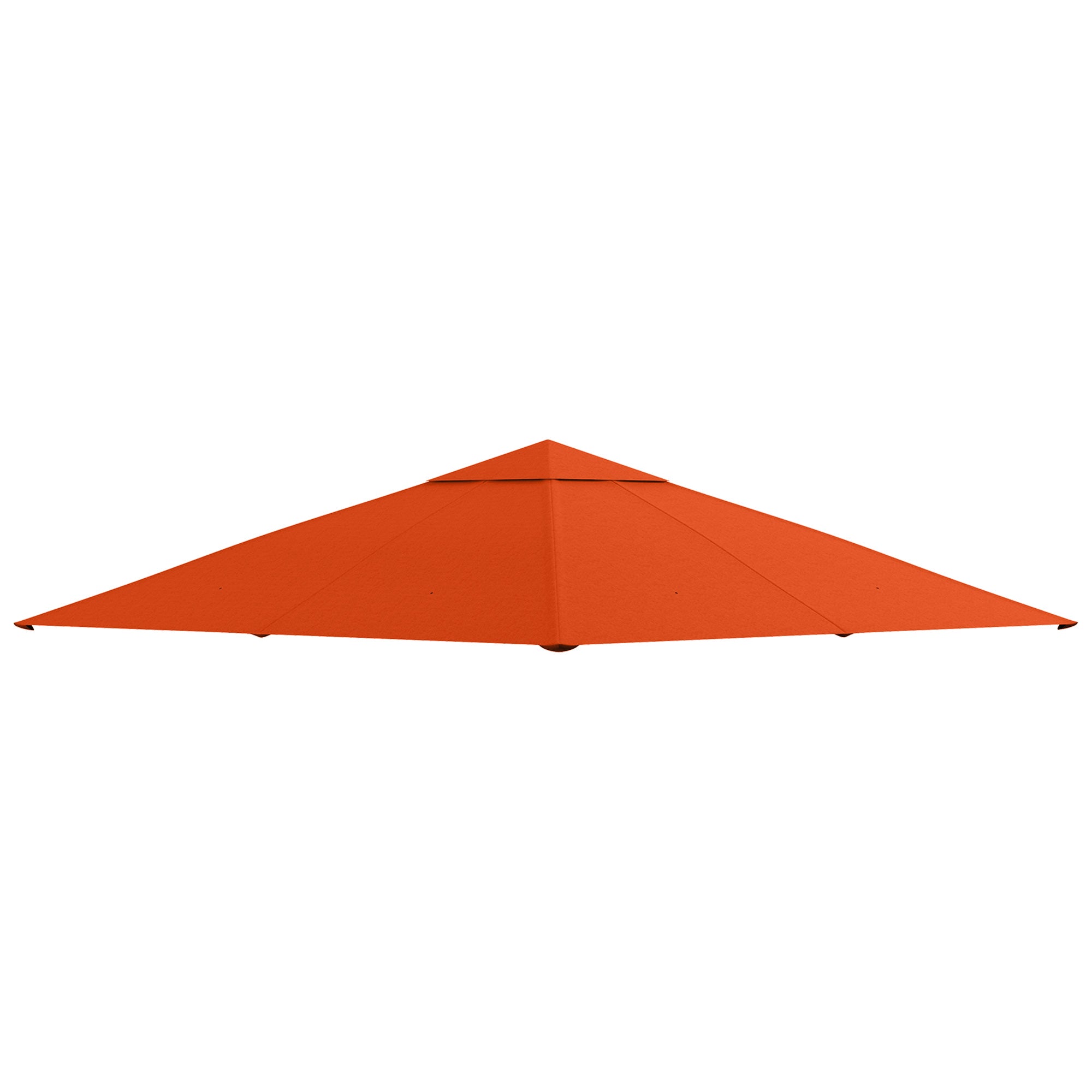 Outsunny 9.8' x 9.7' Square Gazebo Canopy Replacement UV Protected Top Cover Sun Shade Orange