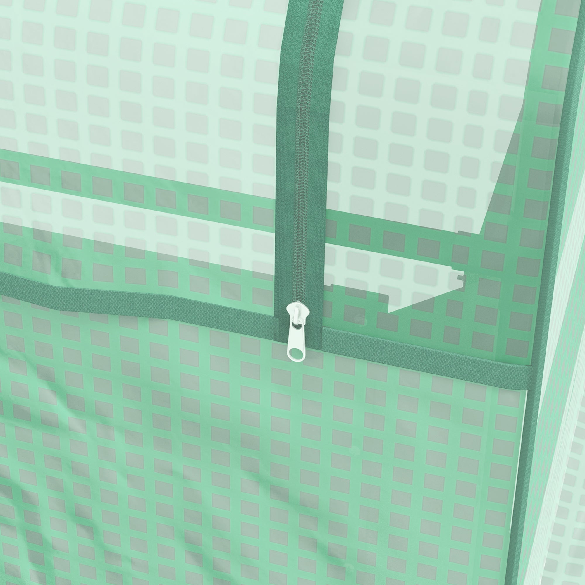 Outsunny 6' x 3' Metal Planter Box with 2 Roll-Up Windows, Raised Garden Bed with Mini Greenhouse for Herbs, Vegetables, Green and Silver