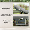 Outsunny Camping Cot for Adults with Mattress, 25.6" Wide Folding Bed with Carry Bag, Storage Pocket, Non-Slip Feet for Outdoor Travel Home Office, Max Load 330 LBS, Light Grey