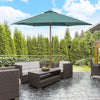 Outsunny ⌀9' x 8' H Patio Umbrella, Market Umbrella with Hardwood Frame and Wind Vent, Outdoor Beach Parasol, Green